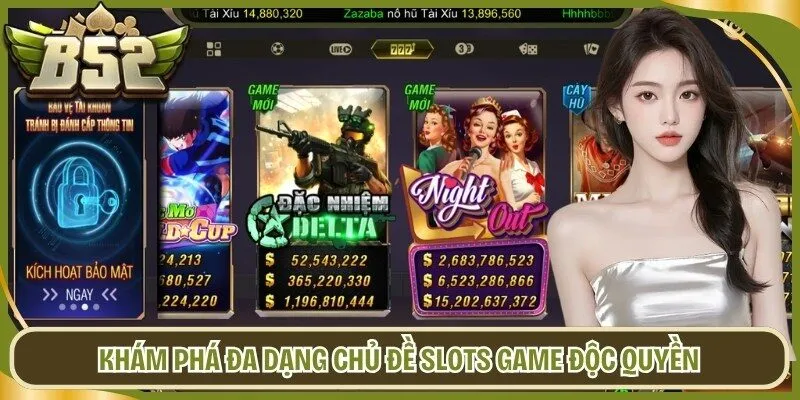Khám phá đa dạng chủ đề slots game độc quyền